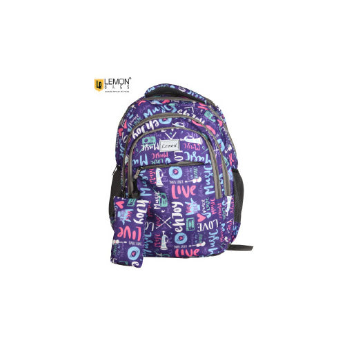 Lb10 Printed Highly Durable Backpack Bags - Color: Black