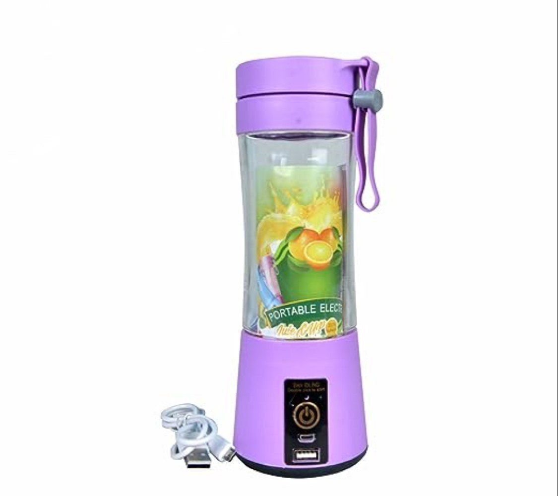 Portable Fruit Mixer Juicer Blender - Durable Plastic 0.38l Capacity Adjustable Speed Mode Low Noise Operation Different Colors Available 1-year Warranty