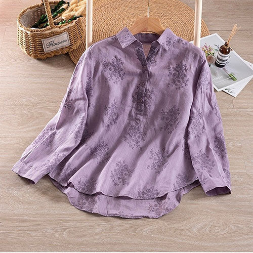 Embroidered Pure Cotton Comfortable Top - Feature: Washable