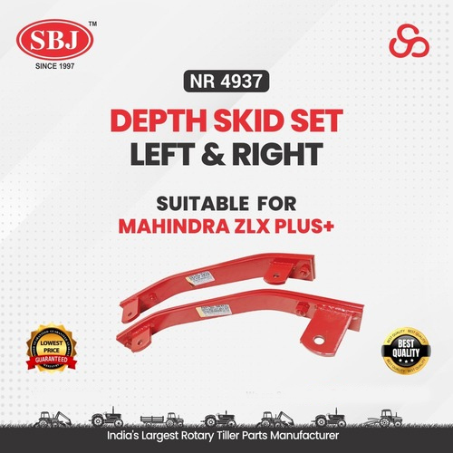 Depth Skid L&R Suitable For Mahindra Zlx+ - Color: Red