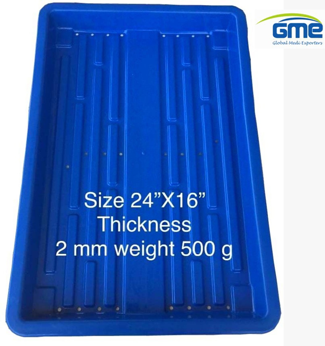 Seeding Hydroponic Trays - Virgin Plastic, 24x16 Inches, Green And Blue, 2 Inch Height, 24 Cells, Easy To Use For Agriculture Applications