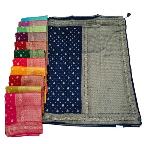 Ladies Dola Silk Viving Saree - Color: Multicolor