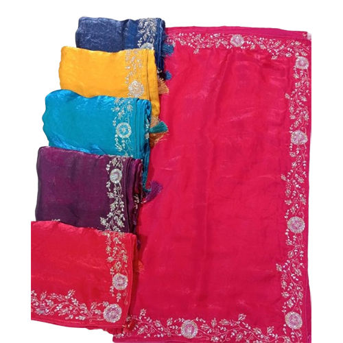 Ladies Fendi Handwork Saree - Color: Multicolor