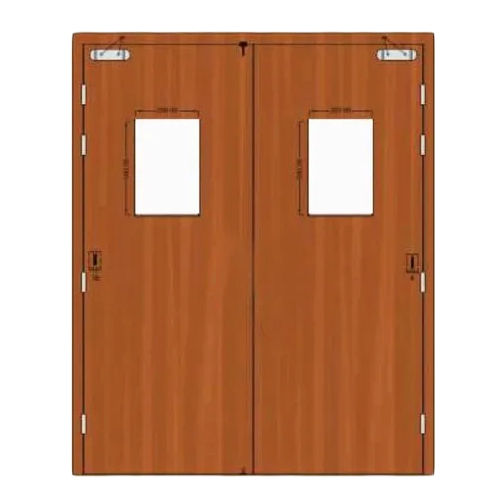 Fire Rated Wooden Door - Color: Brown