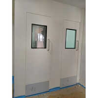 Powder Coated Metal Fire Rated Door - Color: Transparent
