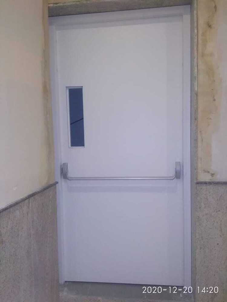 Metal Fire Resistant Door - Color: Silver