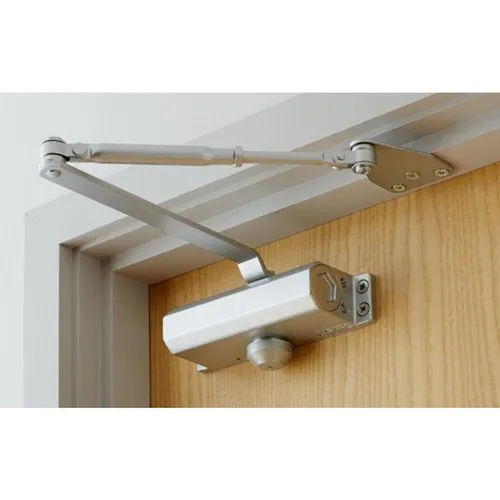 Fire Rated Door Closer - Stainless Steel, 22 mm Size, Polished Silver Finish | High Quality Performance with Back-to-Back Warranty