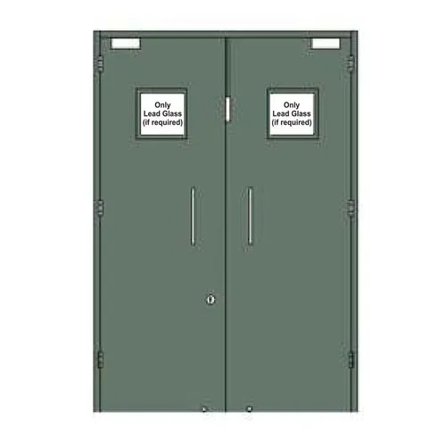 Lead Lined X Ray Metal Door - Color: Grey