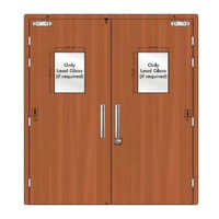 Wooden Lead Lined Door - Solid Wood, 120x70mm, Brown, 46mm Thickness, Powder Coated Finish, Lead Sheet Inner Side, Aerb Compliant