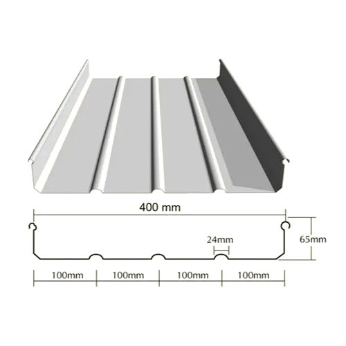 Flex Lok 400 Tata Standing Seam Roof Sheet - Color: White