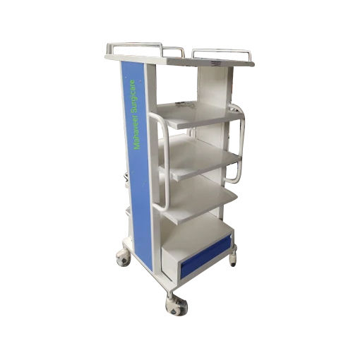 Laparoscopic Hospital Trolley - Color: Silver