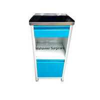 Deluxe Hospital Bedside Locker - Color: Blue & White