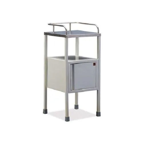 Stainless Steel Hospital Bedside Locker - Color: Silver