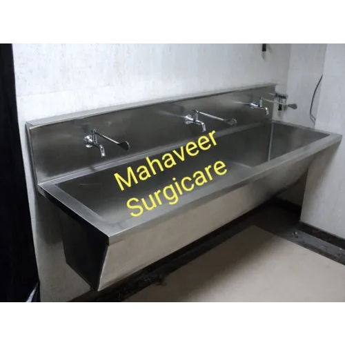 Hospital Scrub Sink - Color: Silver