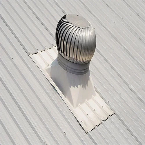 Stainless Steel Turbo Air Ventilator - Standard Size, Silver Color | Industrial & Commercial Use, Compatible for Home, Factory, Office, Warehouses, Cleanroom