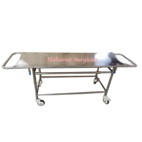 Mri Compatible Stretcher Trolley - Color: Silver