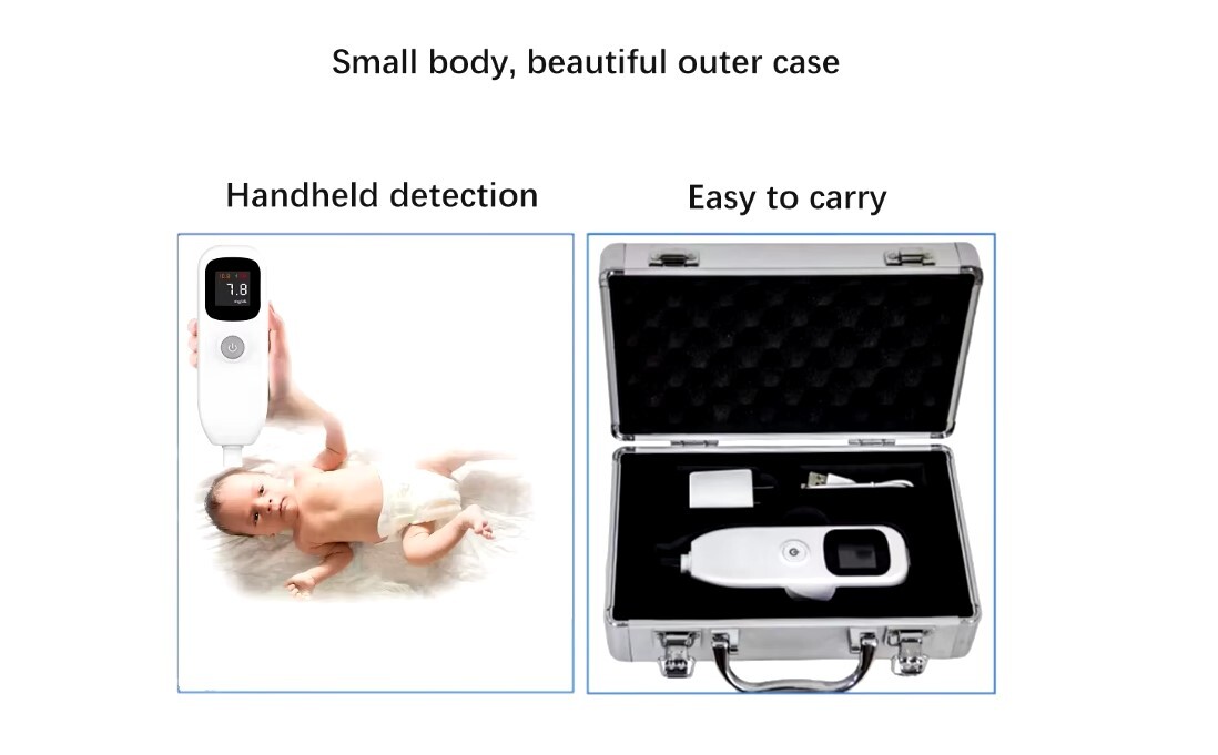 L11c Transcutaneous Jaundice Detector - Digital Plastic Design, 15.8x5x2.7 Cm, White | Non-invasive Measurement, Large Lcd Display, Rapid Results, Low Power Consumption
