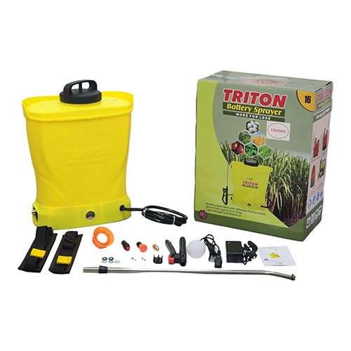16 L Battery Sprayer, 9a/12v For Pesticide Insecticide Spraying - Color: Yellow And Black