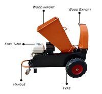 Fuel operated Wood Chipper/Shredder/ Mulcher with 70mm capacity