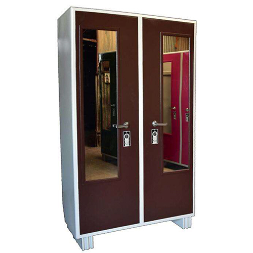 Sangam Cupboard - Mild Steel, 46x19x78inch | Rust-Proof, Powder Coated Finish, Elegant Glass Accents, Easy Setup