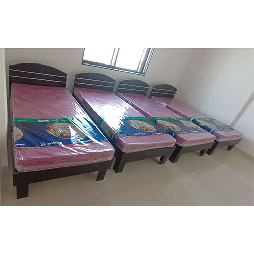 Wooden Particle Board Beds - Color: Brown