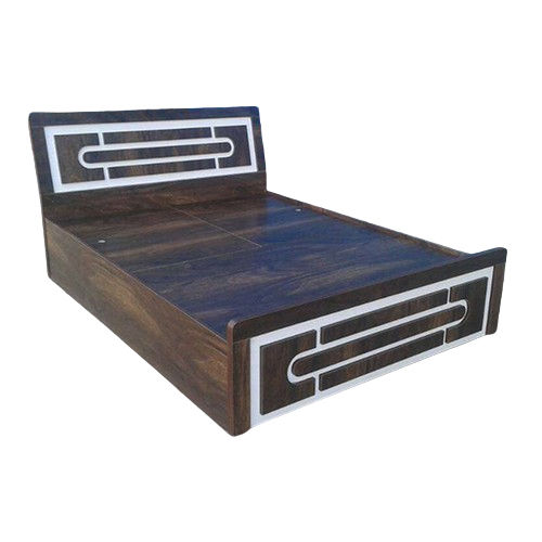 Modern Wooden Bed - Color: Brown