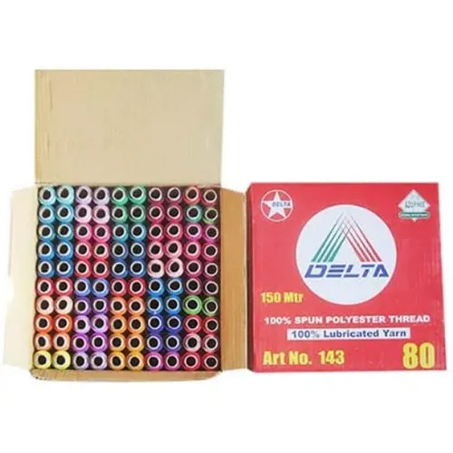 150 Meter Spun Polyester Thread - 100% Polyester, Multicolor, Lightweight | Strong and Durable for Versatile Sewing Projects