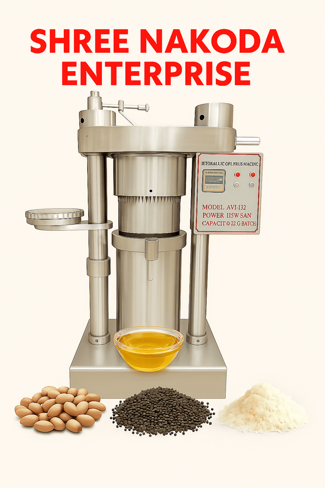MUSTARD YELLOW HYDRAULIC OIL PRESS MACHINE