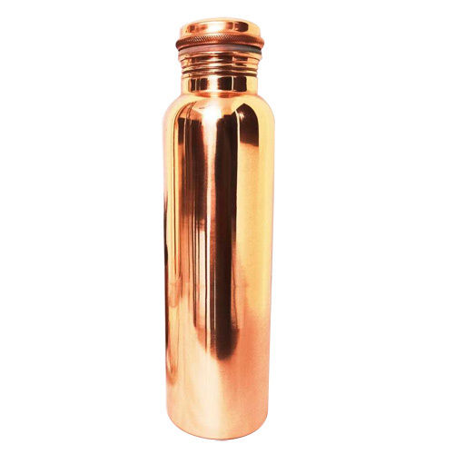 Copper Water Bottle - Shape: Round