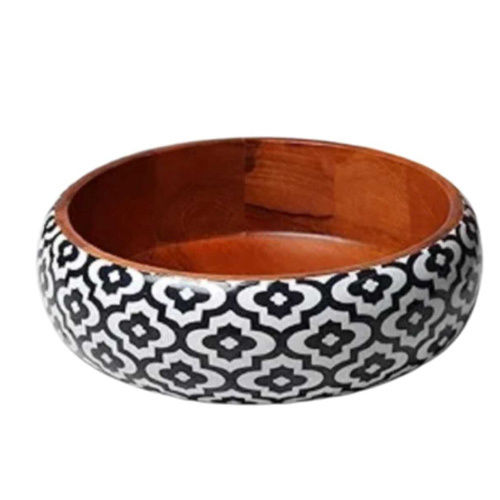 Wooden Coated Salad Bowl - Finish: Polished