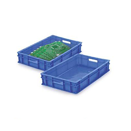 ABS Plastic Storage Crate - 500x325x100mm | 2-Way Forklift & Handlift Capability, Weather-Resistant, Stackable Design, Available in Multiple Colors