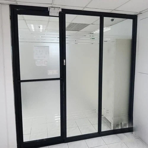 3 Track Upvc Sliding Door - Color: Silver