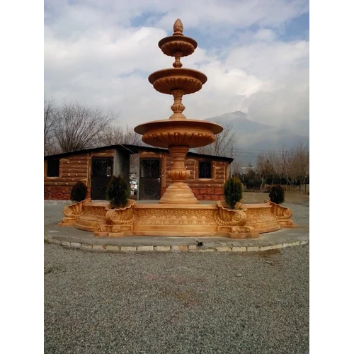 Sandstone Garden Fountain - Color: White