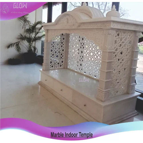 Carved Marble Temple - Color: White