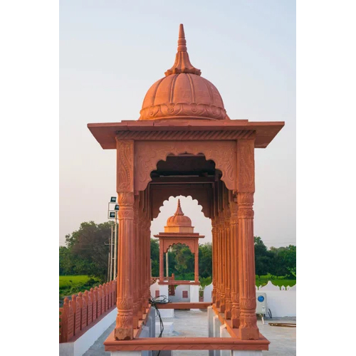 Pink Stone Chhatri Temple - Regional Style: Indian