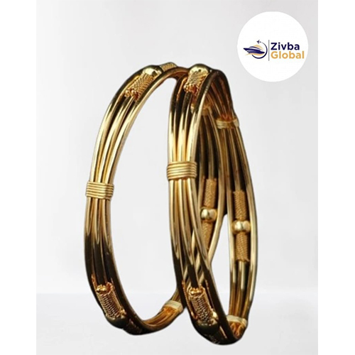 Gold Set of 2 Bangles for Women