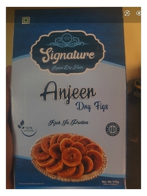 Premium Signature Dry Fig Anjeer 250Gm - Color: Cream