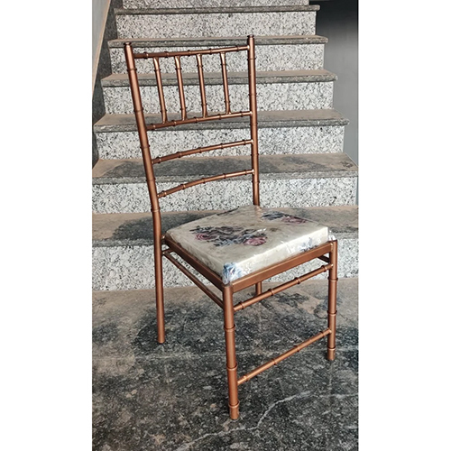 Gold Chiavari Chair - Iron Material, Multi Colour Finish | Ergonomic Design, Stacking Capability, Durable Powder-Coated, Reinforced Joints for Stability