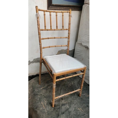 Golden Chiavari Steel Chair - Color: White