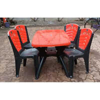Plastic Dining Table With Chairs - Design: Plain