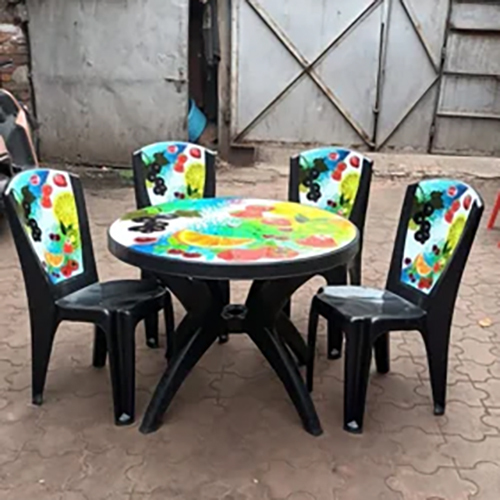 Plastic Chairs With Round Table Set