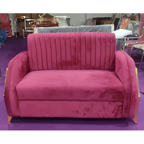 Two Seater Margenta Color Sofa Set