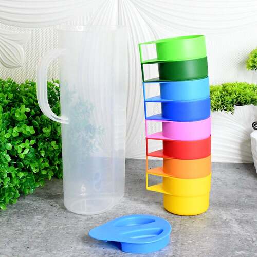 Rainbow Picnic Plastic Pitchers