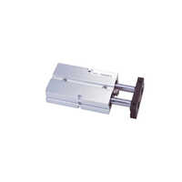 TN Series Twin Rod Type Air Cylinder - Aluminum Standard Size , Silver Compact Cylinder for Industrial Use