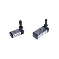 Hand Lever Valves - Standard Size, Matte Black & White Finish | Industrial Air Media Solution