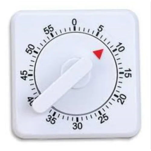 60 Minute Mechanical Kitchen Timer - Color: White