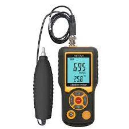 Digital Portable Vibration Meter - Color: Black