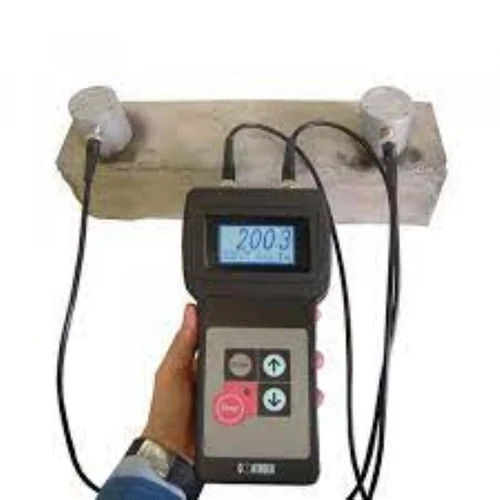 Led Display Ultrasonic Pulse Velocity Tester - Color: Black