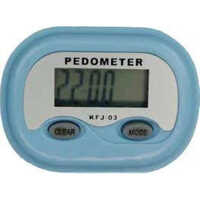 Pedometer Step Counter - Metal Construction, Manual Control, Stylish Blue Design | Perfect For Sports, Fitness & Industrial Usage, Battery Powered