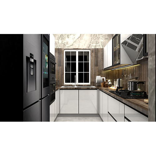 U shape modular kitchen Design